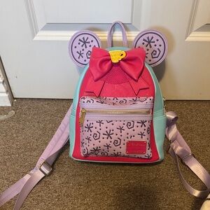 Disney Parks Minnie Mouse Main Attraction Tea Cups 3/12 Loungefly Backpack